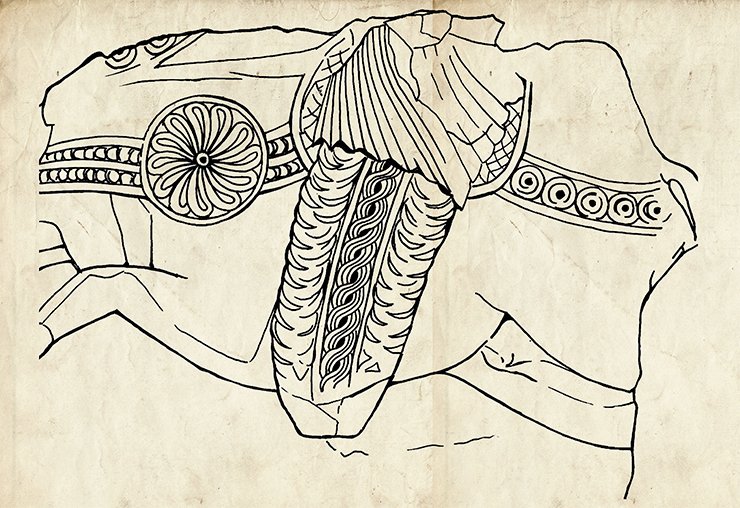 Relief from the Bela palace (Palmyra) depicting a rider in Parthian costume. Late 1st c. BC. From: (Kaim, 2005) Relief from the Bela palace (Palmyra) depicting a rider in Parthian costume. Late 1st c. BC. From: (Kaim, 2005)