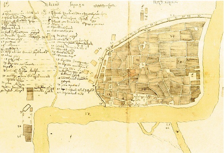 План г. Иркутска (1739 г.) План г. Иркутска (1739 г.)