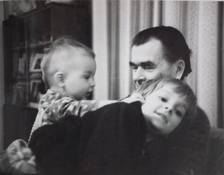 With grandchildren Katya and Kolya With grandchildren Katya and Kolya