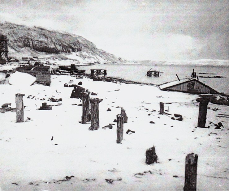 Devastation in Severo-Kurilsk (Paramushir Island) after the tsunami of November 5, 1952