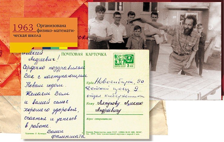 Чл.-корр. АН СССР А.А. Ляпунов в схватке в настольный теннис с учащимися ФМШ. 1960-е гг. Фото из музея НГУ. Поздравление А. А. Ляпунову от учеников ФМШ. Открытый архив СО РАН Чл.-корр. АН СССР А.А. Ляпунов в схватке в настольный теннис с учащимися ФМШ. 1960-е гг. Фото из музея НГУ. Поздравление А. А. Ляпунову от учеников ФМШ. Открытый архив СО РАН