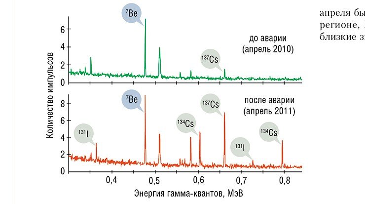 Гамма-спектры проб сосновой хвои из Красноярска свидетельствуют о том, что регион также подвергся воздействию радиоактивных выбросов с АЭС «Фукусима», удаленной от него на 4 тыс. км