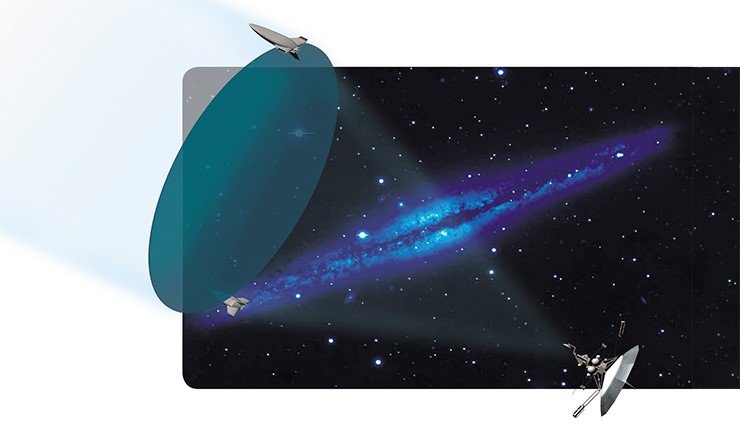 Первое изображение (галактика NGC891, 12 октября 2005 г.), полученное с помощью Большого бинокулярного телескопа. Дифракционный элемент диаметром 21 см, созданный для контроля зеркала Большого бинокулярного телескопа диаметром 8,4 м Первое изображение (галактика NGC891, 12 октября 2005 г.), полученное с помощью Большого бинокулярного телескопа. Дифракционный элемент диаметром 21 см, созданный для контроля зеркала Большого бинокулярного телескопа диаметром 8,4 м