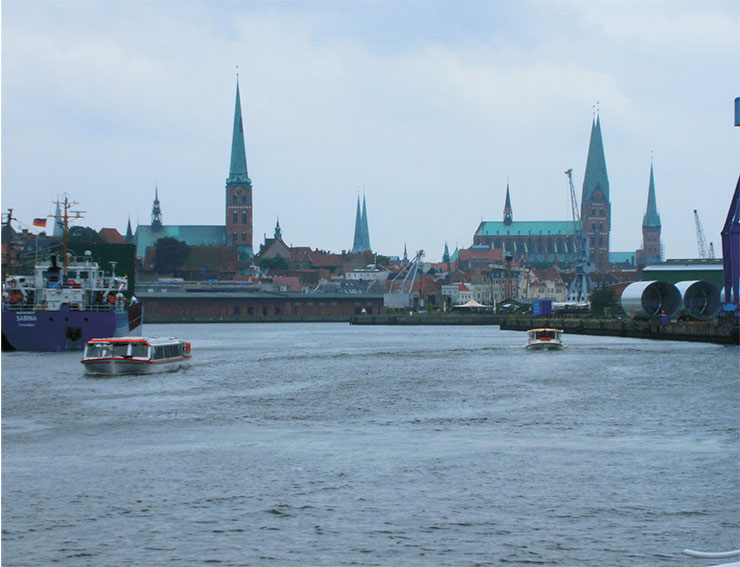 Modern Lübeck is Germany’s second-largest Baltic port. © CC BY-SA 3.0/ NobbiP