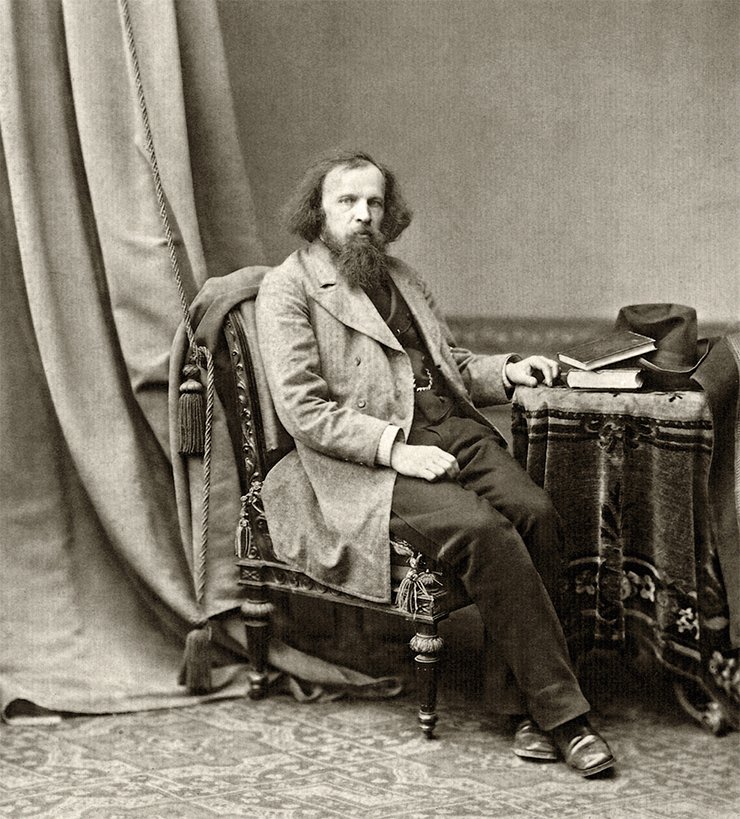 Mendeleev’s portrait by a well-known Nizhniy Novgorod photographer A. O. Karelin was successfully exhibited in Moscow at the height of the battle connected with his election to the Academy of Sciences. 1880. From: (Andrey Osipovich Karelin. Artistic legacy… 1994), Nizhniy Novgorod Open Air Museum of History and Architecture