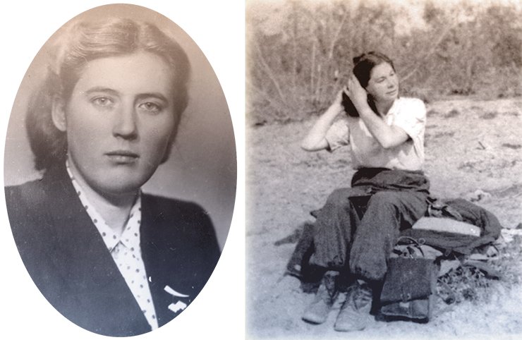 Left: L. A.Popugaeva, the 1950s. Photo from the Mineralogical Museum, St. Petersburg State University. Right: A woman is a woman even in the field. Mineralogist N. N.Sarsadskikh, one of the discoverers of diamond deposits in Siberia (Erlich, 2006) Left: L. A.Popugaeva, the 1950s. Photo from the Mineralogical Museum, St. Petersburg State University. Right: A woman is a woman even in the field. Mineralogist N. N.Sarsadskikh, one of the discoverers of diamond deposits in Siberia (Erlich, 2006)