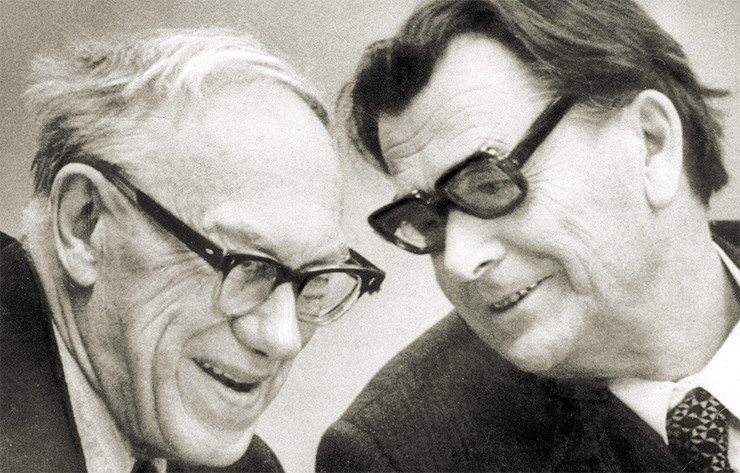 Основатель СО АН СССР академик М. А. Лаврентьев и академик Д. К. Беляев, внесший большой вклад в создание и развитие Института цитологии и генетики, а также в возрождение генетики в стране Основатель СО АН СССР академик М. А. Лаврентьев и академик Д. К. Беляев, внесший большой вклад в создание и развитие Института цитологии и генетики, а также в возрождение генетики в стране
