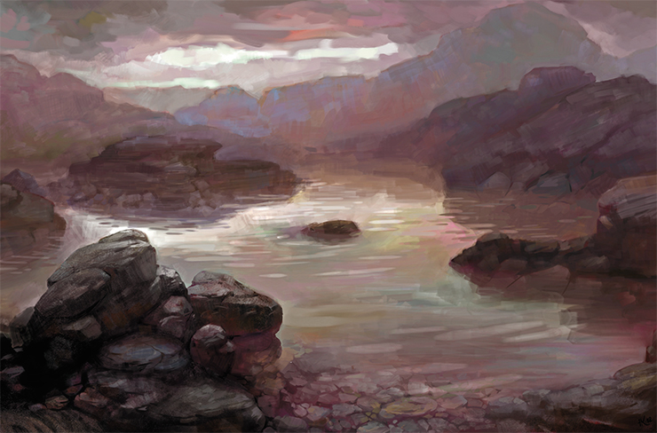 The infancy of the Earth, as imagined by the artist Nikolay Kovalev