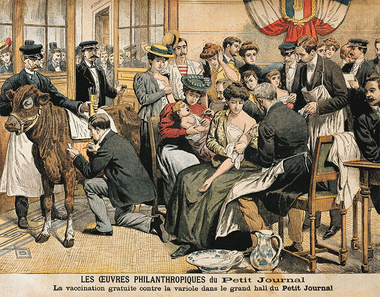 Free smallpox vaccination in the grand foyer of the Parisian daily newspaper Le Petit Journal. 1905. France. © CC BY-ND 2.0 LME Press