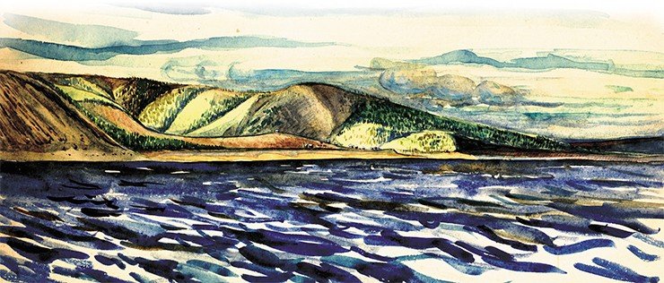 Якутия. Карандаш, акварель. СПб филиал Архива РАН