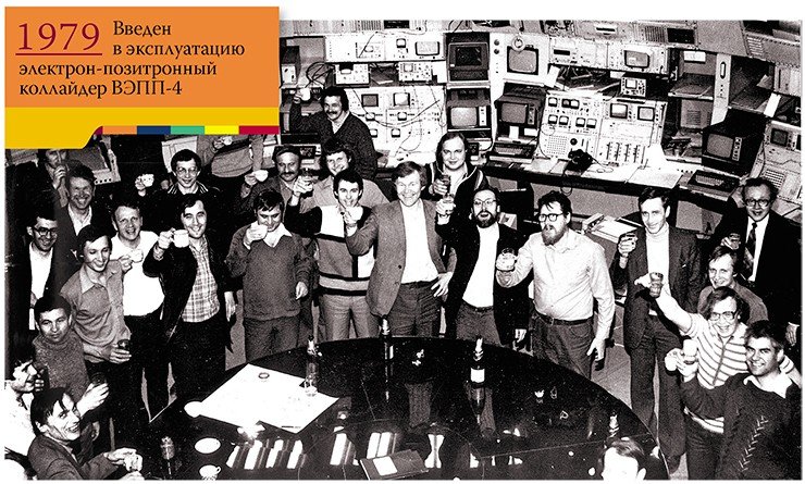 Празднование рождения ипсилон-мезонов на ускорителе ВЭПП-4. 30 апреля 1982 г.