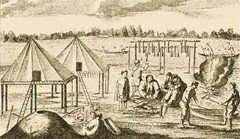 Вид Камчадальского селения. Рисунок из книги: Народы России: Живописный альбом. — СПб., 1880
