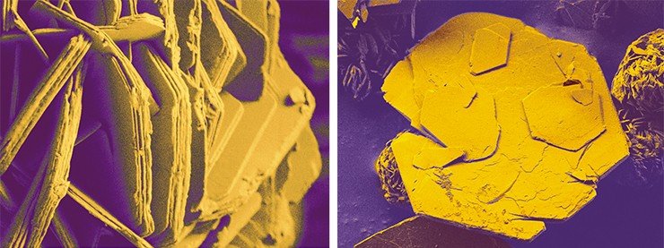 Можно ли из плоского листа фанеры сделать сферу или другую объемную фигуру? Не торопитесь с ответом: судя по приведенной фотографии, вещество с двумерной слоистой структурой может кристаллизоваться в объекты самой причудливой формы