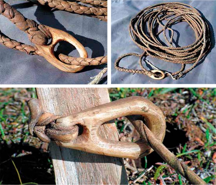 The Evens’ inseparable companion is a maut, a lasso for catching reindeer, 9—16 m long. A plaited maut is made from the skin of an adult reindeer: a narrow ribbon is cut out, folded in four and braided. A twisted maut is made from the skin of a two-year-old reindeer or from the skin cut from the neck of an adult male. The plaited maut is used only in winter and fall, and the twisted maut is used all the year round. To avoid the drying of the maut, it is kept stretched between the trees or sticks The Evens’ inseparable companion is a maut, a lasso for catching reindeer, 9—16 m long. A plaited maut is made from the skin of an adult reindeer: a narrow ribbon is cut out, folded in four and braided. A twisted maut is made from the skin of a two-year-old reindeer or from the skin cut from the neck of an adult male. The plaited maut is used only in winter and fall, and the twisted maut is used all the year round. To avoid the drying of the maut, it is kept stretched between the trees or sticks