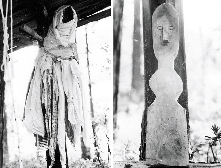 The figurine of Chokhryn-oyka under the tent. 1989