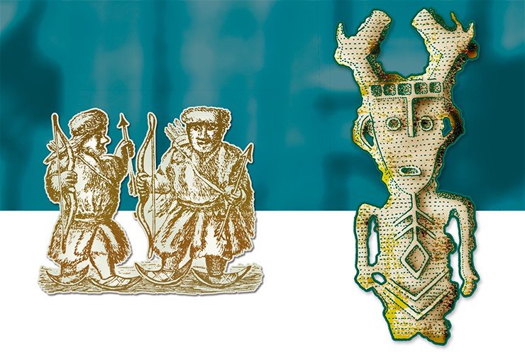 Слева: северные самоеды (касы). Справа: бронзовая фигурка шамана. Первая половина I тыс. н. э. Ерыкаевский клад (Кемеровская обл.) Слева: северные самоеды (касы). Справа: бронзовая фигурка шамана. Первая половина I тыс. н. э. Ерыкаевский клад (Кемеровская обл.)