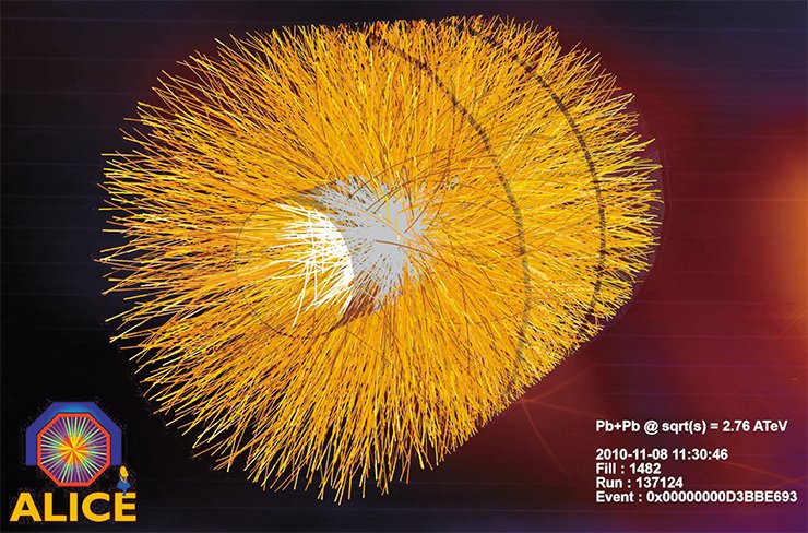A collision of lead ions provides extensive scientific information: the image obtained by the ALICE detector of the Large Hadron Collider (CERN) shows a large number of traces of the products of the collision of two ions. Such experiments require the maximum possible focusing of ion beams, which cannot be ensured without using the method of electron cooling. © 2010 CERN A collision of lead ions provides extensive scientific information: the image obtained by the ALICE detector of the Large Hadron Collider (CERN) shows a large number of traces of the products of the collision of two ions. Such experiments require the maximum possible focusing of ion beams, which cannot be ensured without using the method of electron cooling. © 2010 CERN