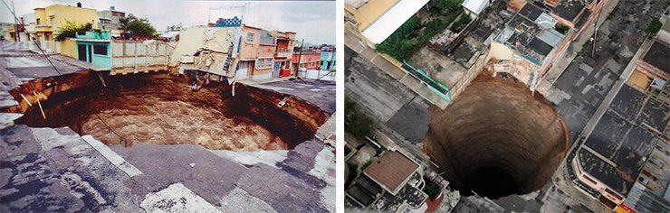 Карстовый провал в земном грунте Карстовый провал в земном грунте