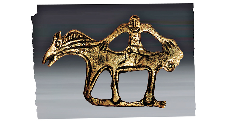 A bronze figurine of Mir-susne-khum, a celestial rider and son of the Khanty and Mansi supreme god. Going around the world, he extends protection to people, cures their diseases, and brings luck in hunting and fishing. 6th–8th cc., Middle Priobie (Cis-Ob region), Novosibirsk State Museum of Local Lore A bronze figurine of Mir-susne-khum, a celestial rider and son of the Khanty and Mansi supreme god. Going around the world, he extends protection to people, cures their diseases, and brings luck in hunting and fishing. 6th–8th cc., Middle Priobie (Cis-Ob region), Novosibirsk State Museum of Local Lore