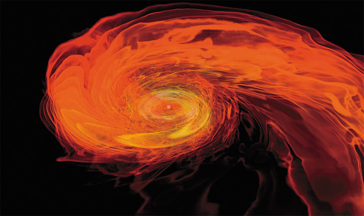 One of the most impressive events in the universe – two neutron stars collide and merge to form a black hole. Computer simulation. © NASA Goddard One of the most impressive events in the universe – two neutron stars collide and merge to form a black hole. Computer simulation. © NASA Goddard