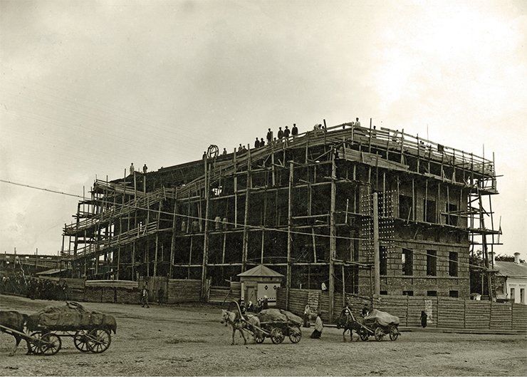 The construction of the Museum of Industry and Art. Ivanovo-Voznesensk.1914 The construction of the Museum of Industry and Art. Ivanovo-Voznesensk.1914