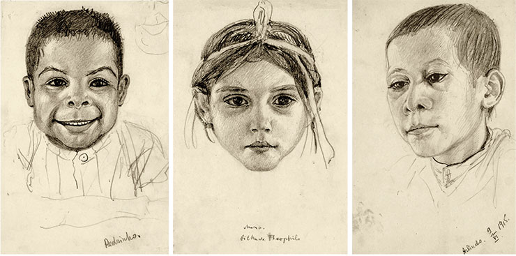 “Pedrinho” (left). Pencil. 1915. Drawing by G.G. Manizer. SPBB ARAS. F. 985. Op. 1. D. 31. L. 1. “Maria. Filha de Theophilo” (Maria, daughter of Theophilo) and “Arlindo.” Pencil. 1915. Drawings by G.G. Manizer. SPBB ARAS. F. 985. Op. 1. D. 38. L. 1 and F. 985. Op. 1. D. 30. L. 1 “Pedrinho” (left). Pencil. 1915. Drawing by G.G. Manizer. SPBB ARAS. F. 985. Op. 1. D. 31. L. 1. “Maria. Filha de Theophilo” (Maria, daughter of Theophilo) and “Arlindo.” Pencil. 1915. Drawings by G.G. Manizer. SPBB ARAS. F. 985. Op. 1. D. 38. L. 1 and F. 985. Op. 1. D. 30. L. 1