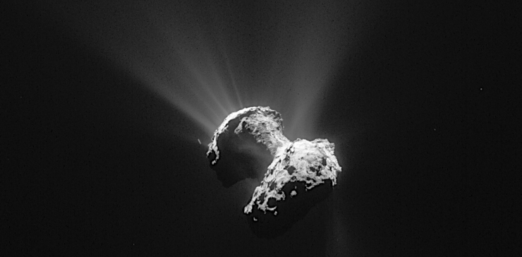Комета 67P/Чурюмова–Герасименко. Изображение от 21 июня 2015 г., сделанное аппаратом «Розетта» (миссия Европейского космического агентства), находившемся в 177 км от центра кометы. ©CC BY-SA IGO 3.0/ ESA/Rosetta/NavCam Комета 67P/Чурюмова–Герасименко. Изображение от 21 июня 2015 г., сделанное аппаратом «Розетта» (миссия Европейского космического агентства), находившемся в 177 км от центра кометы. ©CC BY-SA IGO 3.0/ ESA/Rosetta/NavCam