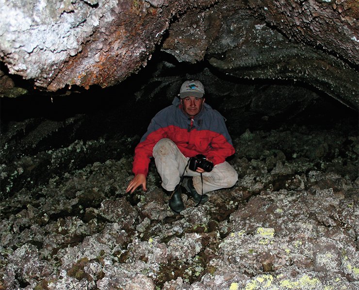 One of the numerous fragments of the lava tunnel in Khi-Gol One of the numerous fragments of the lava tunnel in Khi-Gol