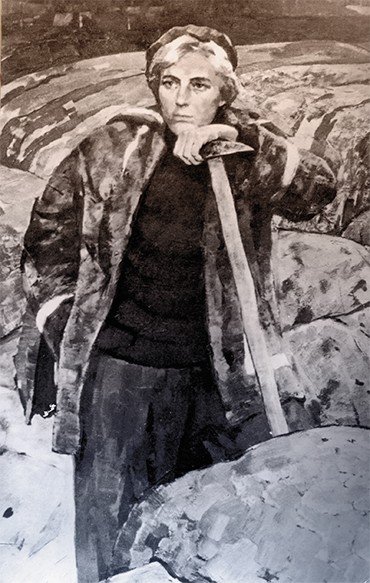 Портрет Ларисы Попугаевой. Художник Б. Корнеев, 1963 г. Фото из Минералогического музея кафедры минералогии Санкт-Петербургского государственного университета