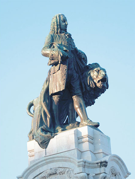 Monument to the Marquis of Pombal in the square named after him in Lisbon. Photo by the author Monument to the Marquis of Pombal in the square named after him in Lisbon. Photo by the author