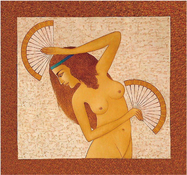 Танец с веерами. 2003 г. Масло, холст