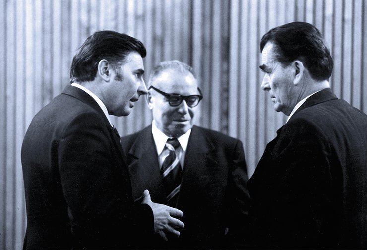 SB AS USSR top executives at work. G. I. Marchuk, A. A. Trofimuk, and D. K. Belyaev SB AS USSR top executives at work. G. I. Marchuk, A. A. Trofimuk, and D. K. Belyaev
