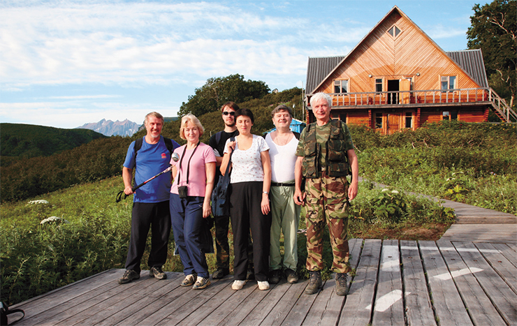 Members of the complex scientific expedition of the Siberian Branch, Russian Academy of Sciences, on the helicopter landing ground in the Geyser Valley, Kamchatka Members of the complex scientific expedition of the Siberian Branch, Russian Academy of Sciences, on the helicopter landing ground in the Geyser Valley, Kamchatka