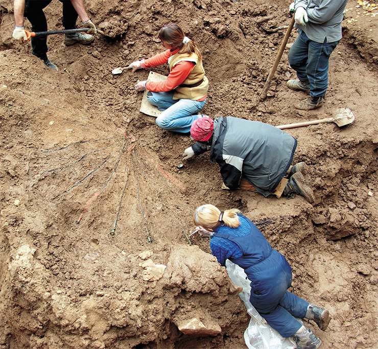 Первые находки – зонт китайской колесницы. Осень, 2006 г. Курган 20 Первые находки – зонт китайской колесницы. Осень, 2006 г. Курган 20
