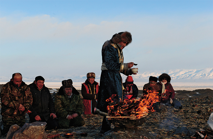 Celebrating Chaga Bayram, or New Year’s Eve according to the lunisolar calendar. Kosh-Agach district, Altai Republic. 2017. Photo by K. A. Sagalaev