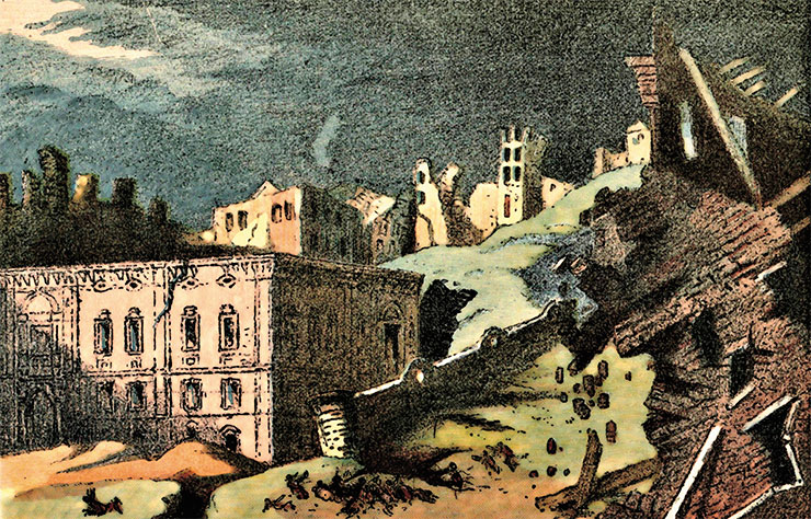 Great Lisbon earthquake. Drawing from the book The World’s Foundations, or Geology for Beginners, by Agnes Giberne (1883). © CC BY-SA 4.0 Great Lisbon earthquake. Drawing from the book The World’s Foundations, or Geology for Beginners, by Agnes Giberne (1883). © CC BY-SA 4.0