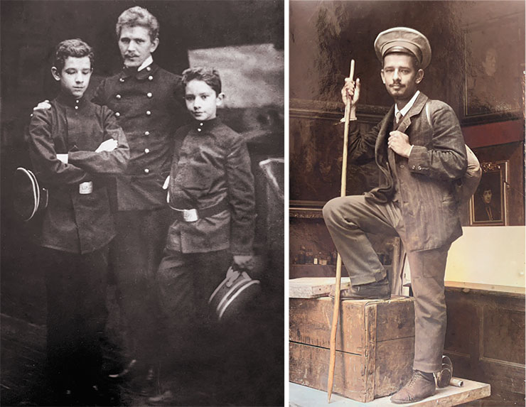 Братья Манизеры – Генрих (слева) и Матвей (справа) – с учителем. 1900-е гг. М. Г. Манизер в будущем станет скульптором-монументалистом, членом АХ СССР. СПбФ АРАН. Ф. 985. Оп. 1. Д. 67. Л. 4. Г. Г. Манизер после путешествия по Кавказу. 1907 г. СПбФ АРАН. Ф. 985. Оп. 1. Д. 65. Л. 27