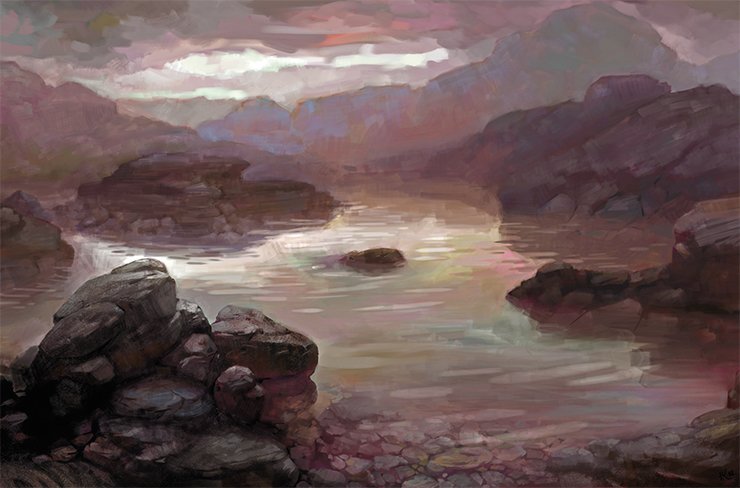 The infancy of the Earth, as imagined by the artist Nikolay Kovalev