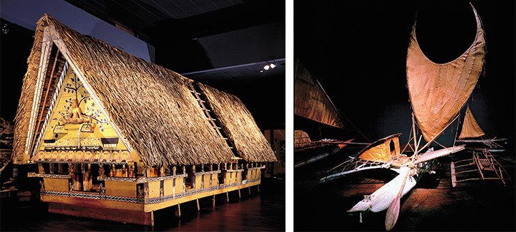 The Pacific collection of the Ethnological Museum (Berlin): sailboats from the Santa Cruz Islands (1960) and the meeting point Palau Islands clubhouse (1900). © Staatliche Museen zu Berlin, Ethnologisches Museum / Dietrich Graf The Pacific collection of the Ethnological Museum (Berlin): sailboats from the Santa Cruz Islands (1960) and the meeting point Palau Islands clubhouse (1900). © Staatliche Museen zu Berlin, Ethnologisches Museum / Dietrich Graf