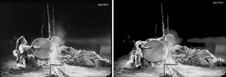 Film frames from Alone: treatment of a sick woman 