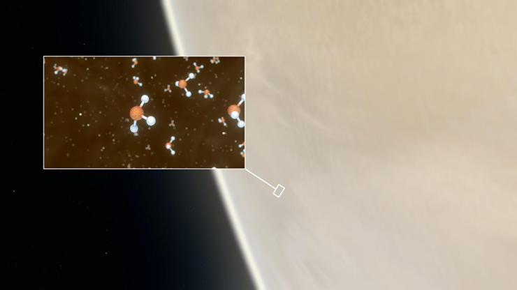 Фосфин в атмосфере Венеры – взгляд художника. Credit: ESO/M. Kornmesser/L. Calçada & NASA/JPL/Caltech Фосфин в атмосфере Венеры – взгляд художника. Credit: ESO/M. Kornmesser/L. Calçada & NASA/JPL/Caltech