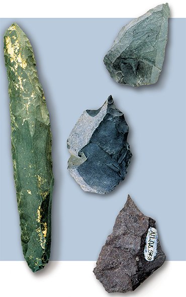 Tools of the Paleolithic inhabitants of the Anui Valley. Photo by V. Kavelin
